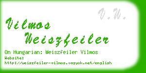 vilmos weiszfeiler business card